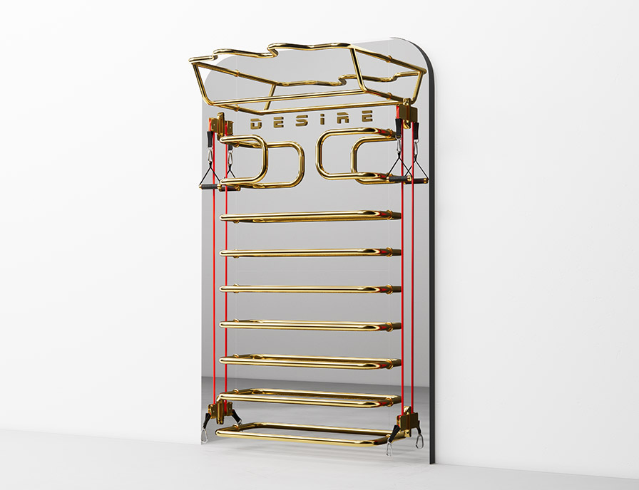 Многофункциональный комплекс с зеркальной стенкой и элементами из нержавеющей стали Prime Vision