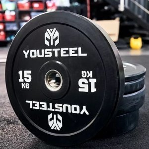 Диск EVO каучуковый 15 кг, чёрный