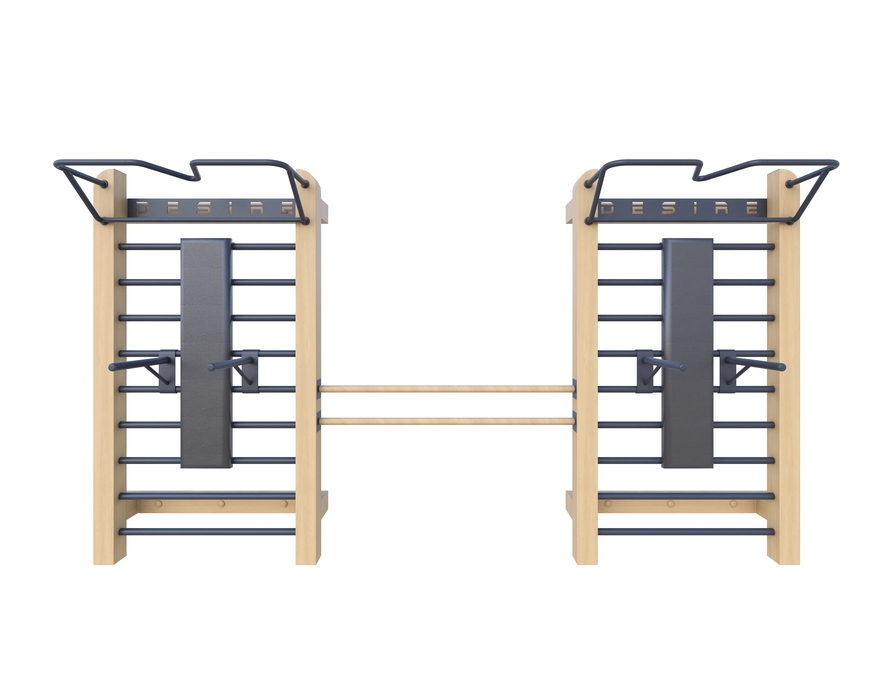 Шведская стенка с эспандерами, брусьями, скамьей и балетным станком Eco Double Stretch