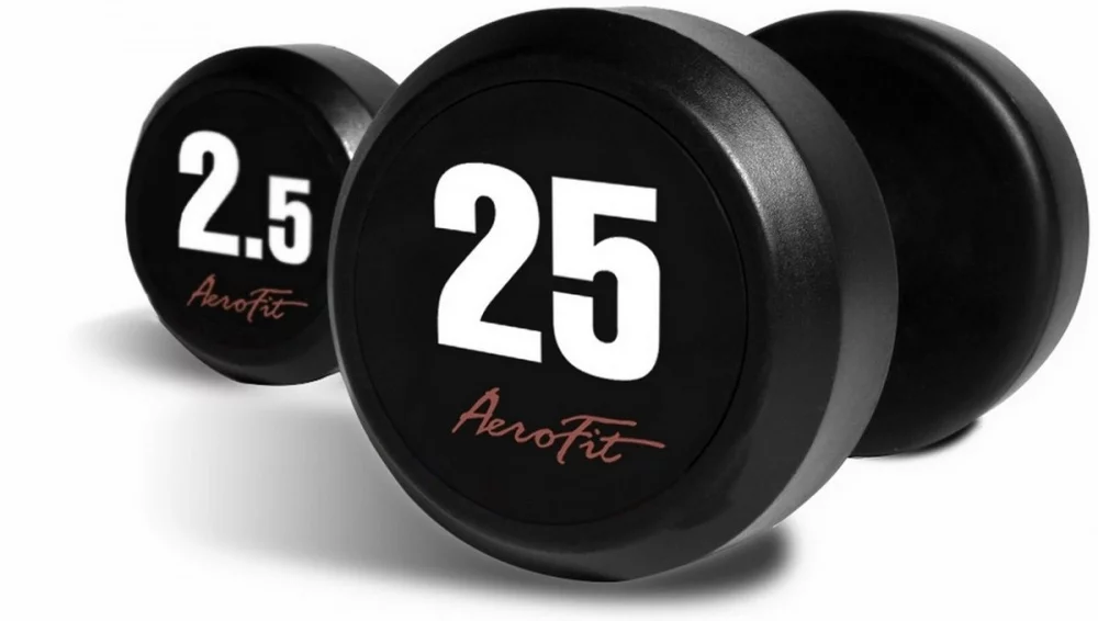 AeroFit AFDB2,5-25 набор обрезиненных гантелей