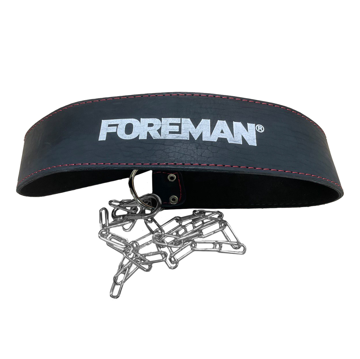 Узкий пояс для отягощений FOREMAN ширина 11,5 см, цепь 100 см, черный
