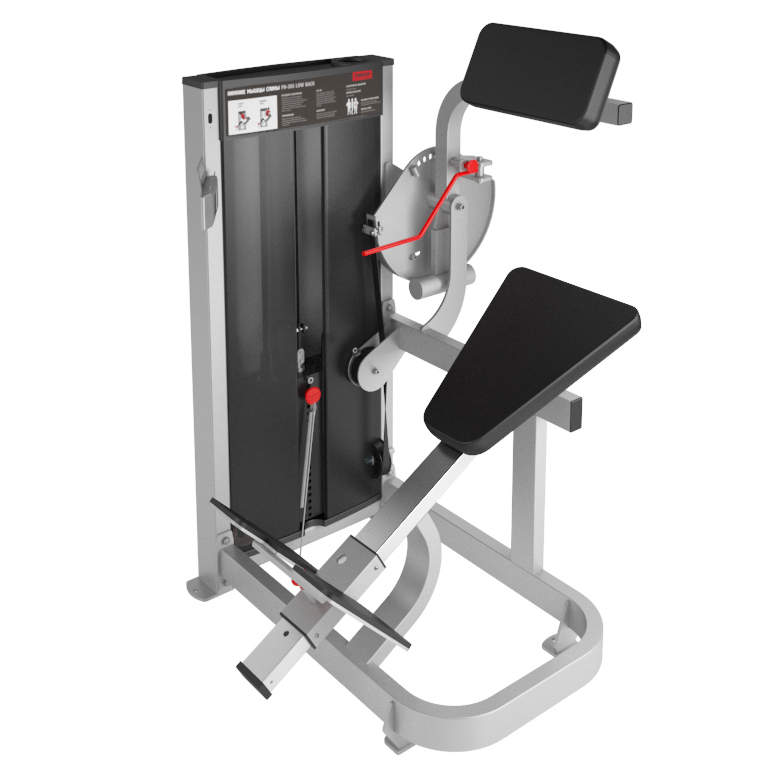 Нижние мышцы спины FOREMAN FN-305 черный/красный